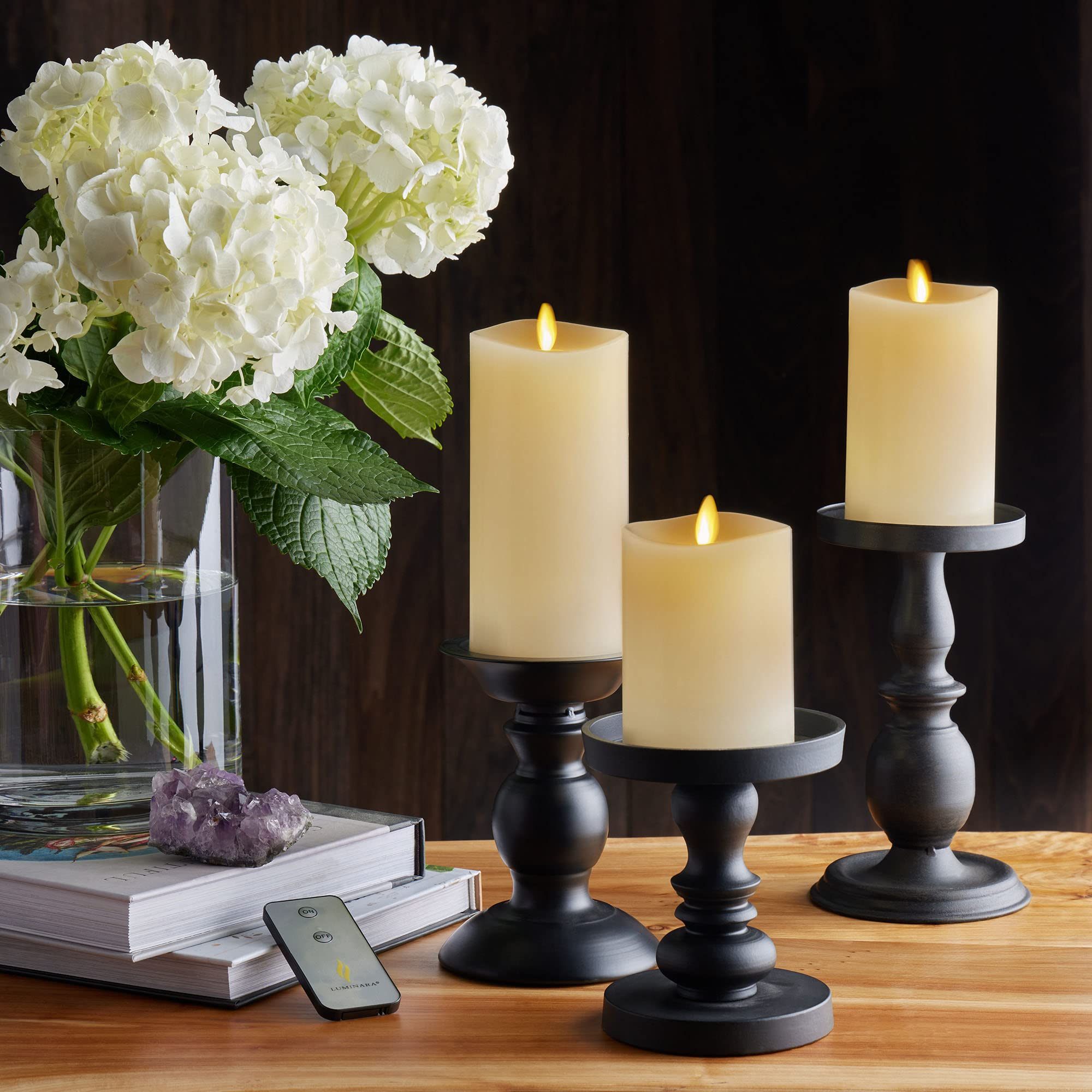 Luminara remote control enables easy operation of flameless candles