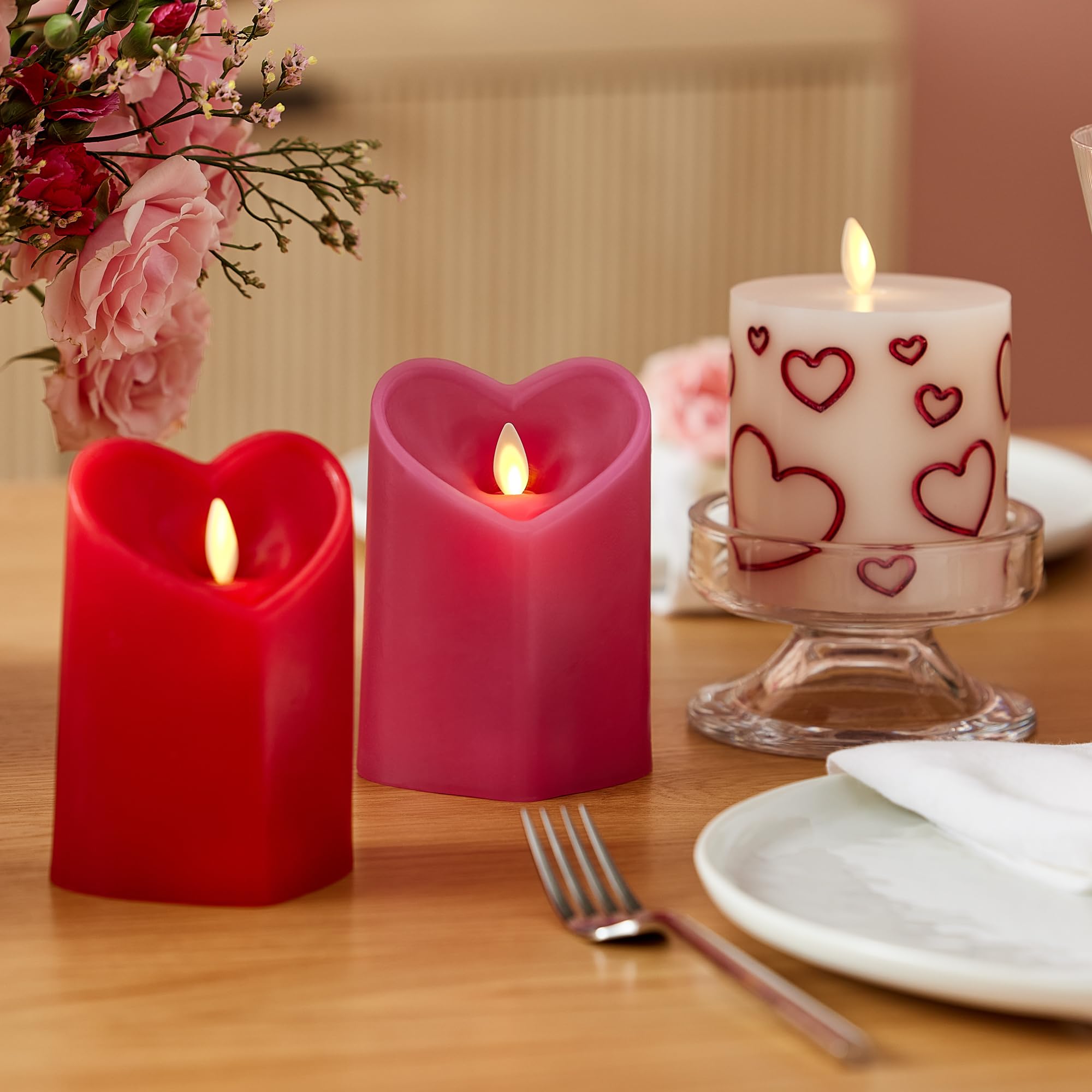 Luminara safe-around-kids-pets candle enables worry-free display in living spaces.