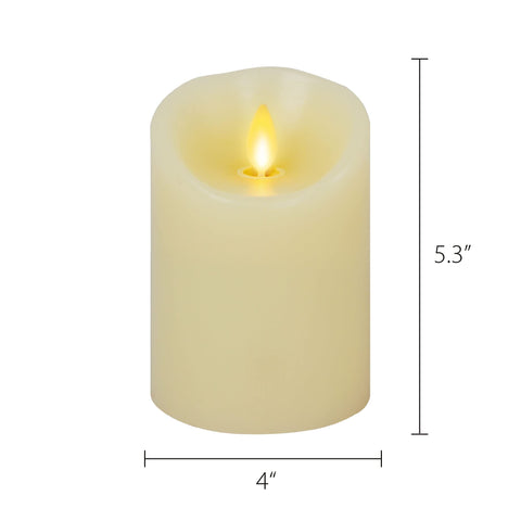 Luminara timer function highlights auto on/off for easy evenings.