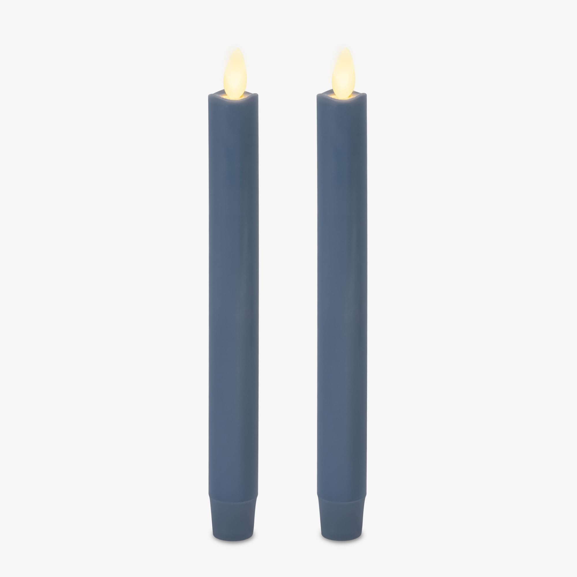 Luminara Spring Lake taper candle front view with safe ambiance