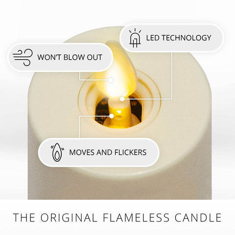 Luminara pearl ivory tea light with no smoke for clean ambience