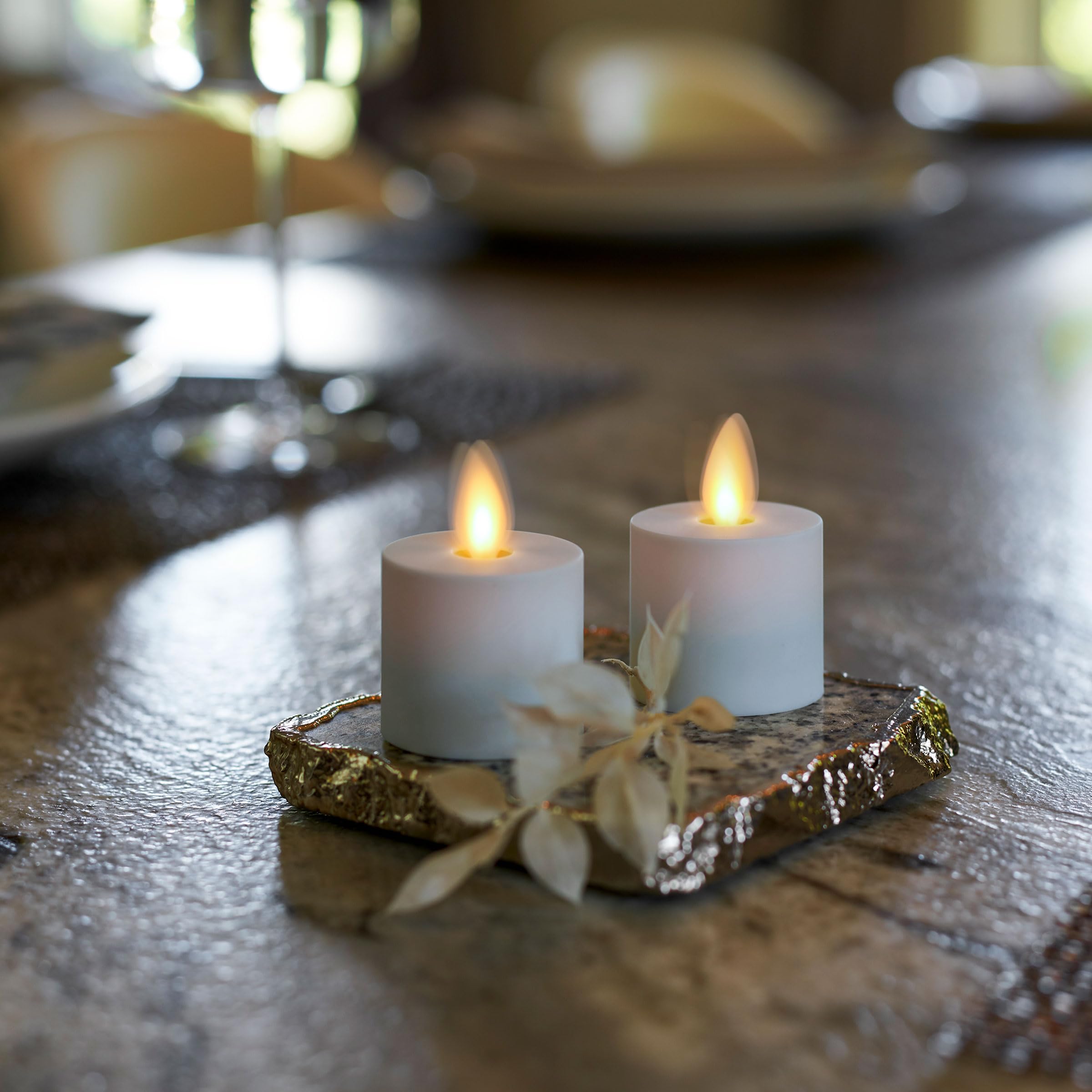 Luminara tealight compact size 1.4x2 inches for versatile placement