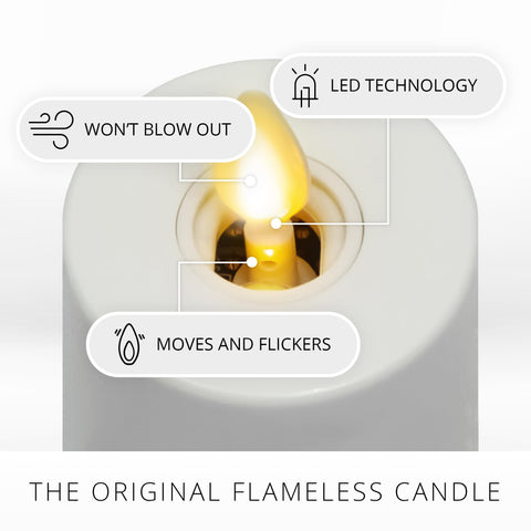 Luminara tealight glow detail highlights table setup and centerpieces