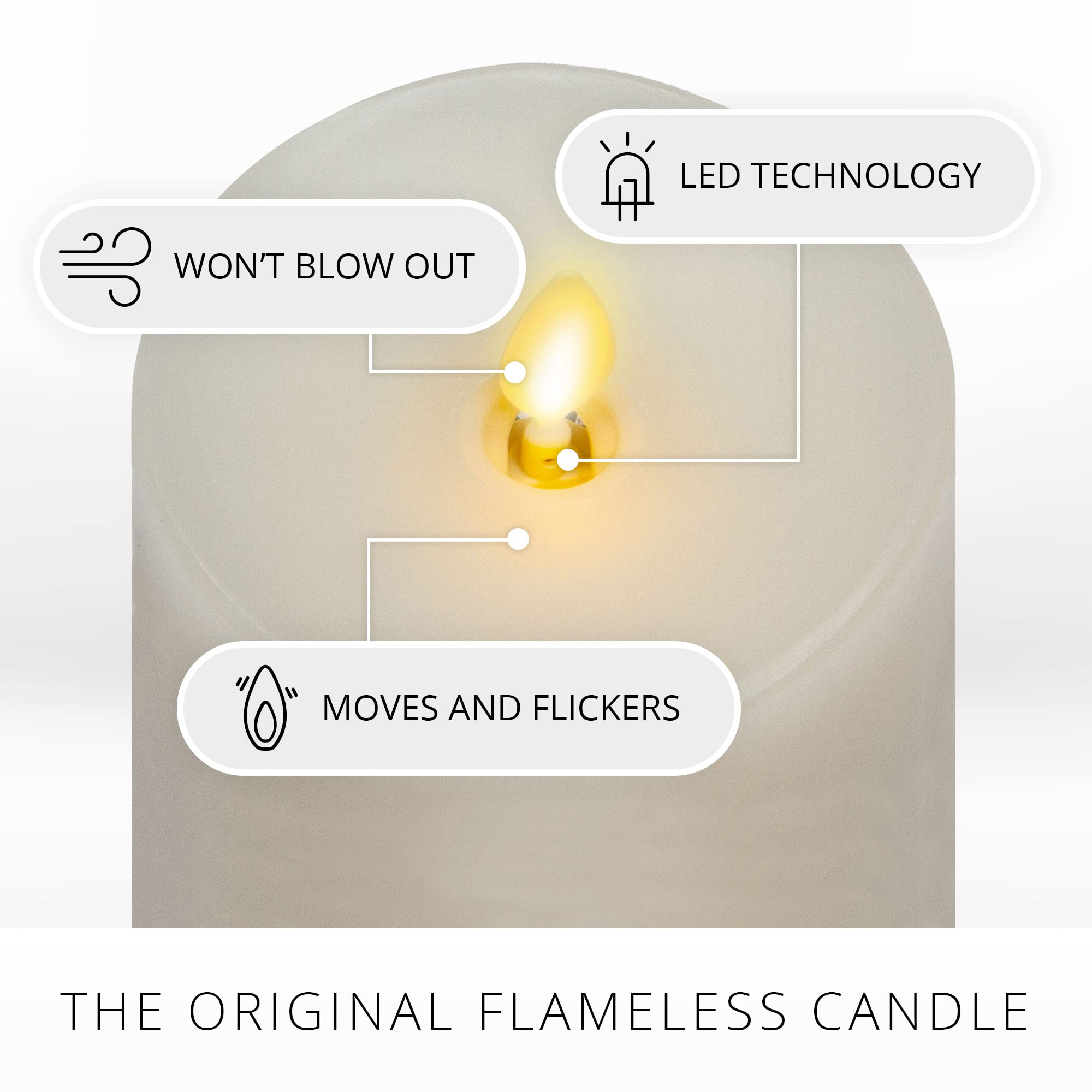 Luminara timer function provides automatic operation for simple, hands-free use.