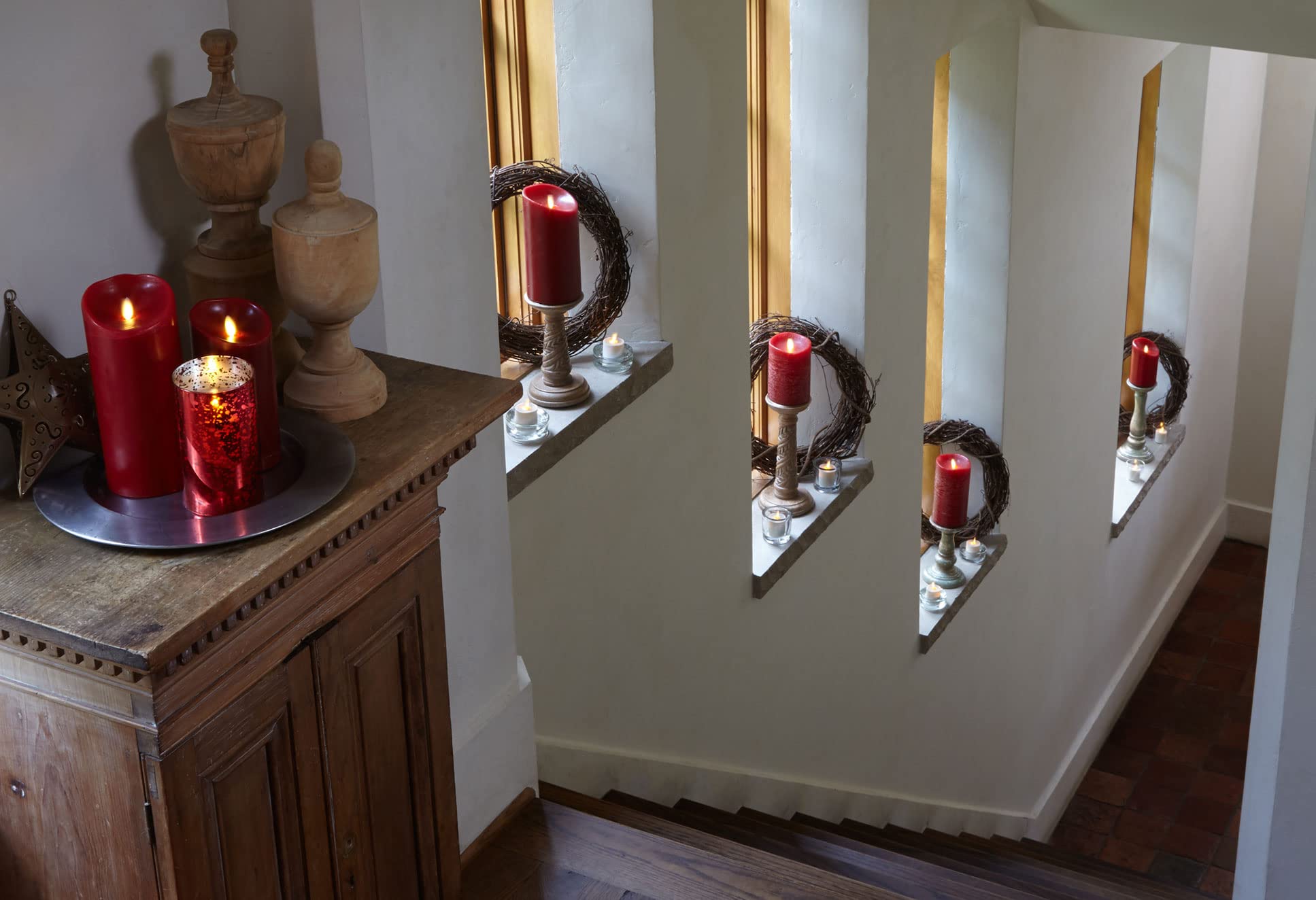 Luminara unscented wax candle for calm indoor air