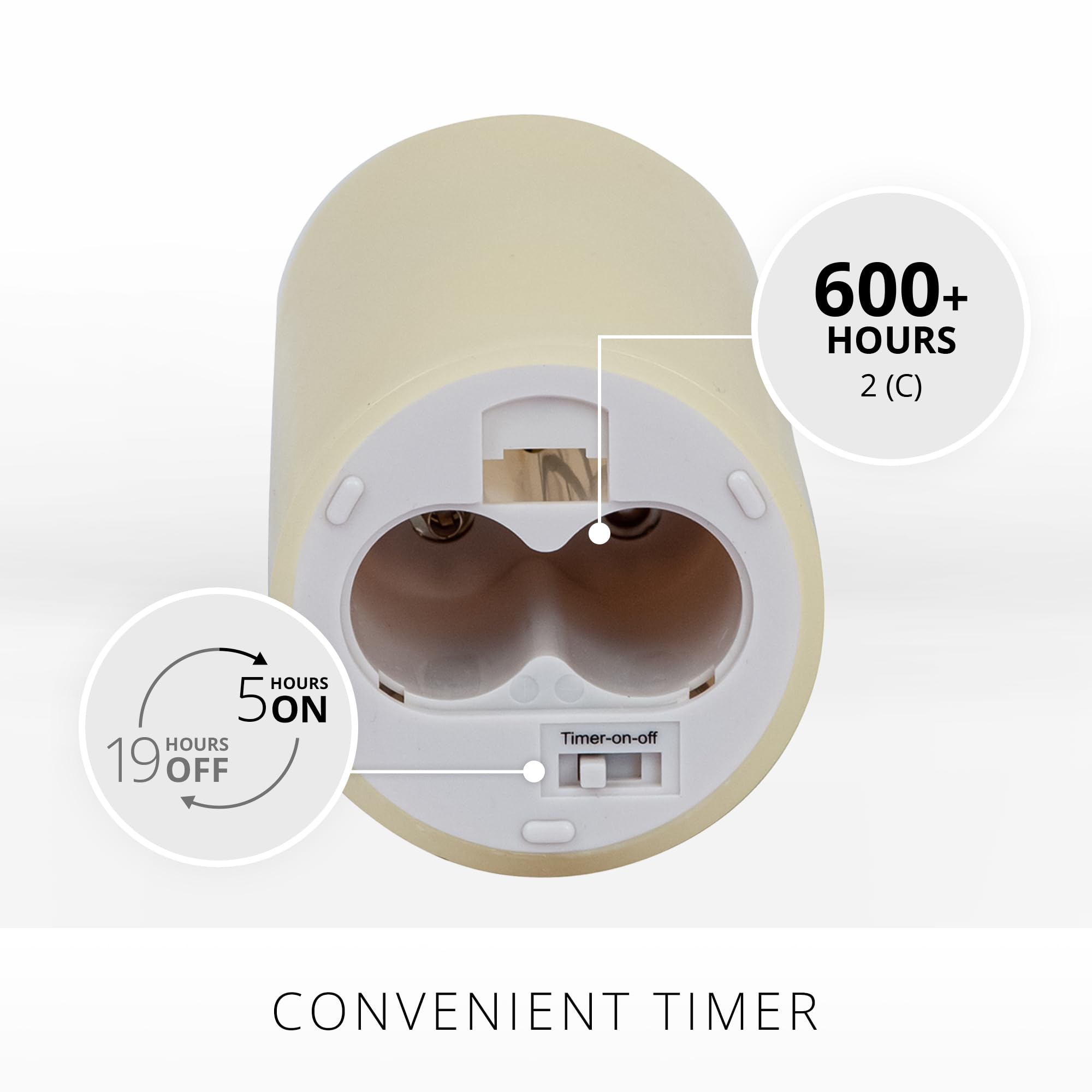 Luminara vanilla honey scent enhances ambience with warmth.