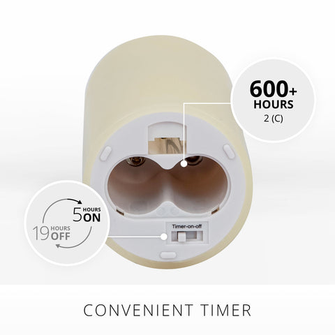 Luminara vanilla honey scent enhances ambience with warmth.