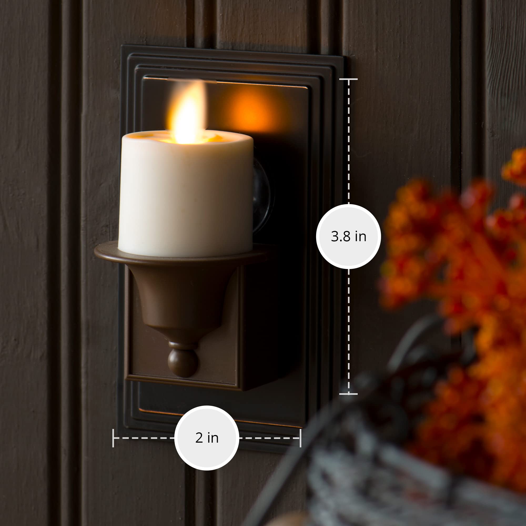 Luminara wall plug night light bronze two-prong design for safe placement