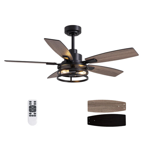 LuminFan 46 inch ceiling fan with remote for versatile living room use