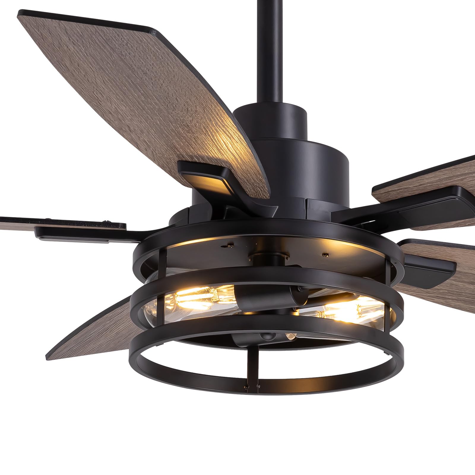LuminFan indoor outdoor compatible design for porches and patios