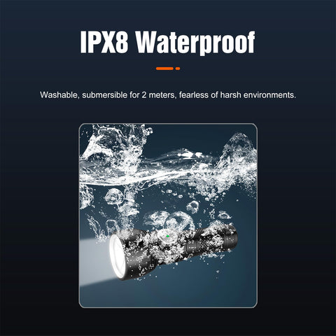 Lumintop GT Nano IPX-8 rating for reliable outdoor use.