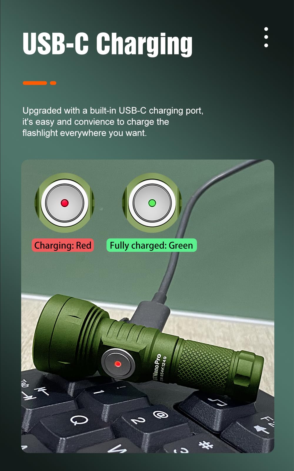 Lumintop GT Nano Pro3.0 compact size fits keys, pockets, and bags as an EDC tool.