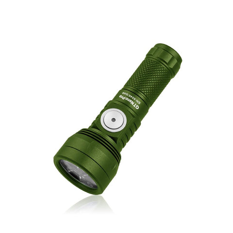 Lumintop GT Nano Pro3.0 front view showing compact keychain light with instant brightness for on‑demand use.