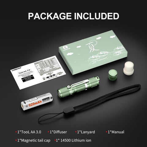 LUMINTOP Tool AA 3.0 diffuser and lanyard for versatile use