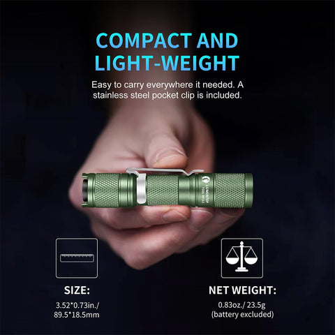 LUMINTOP Tool AA 3.0 with magnetic tail enabling hands-free lighting