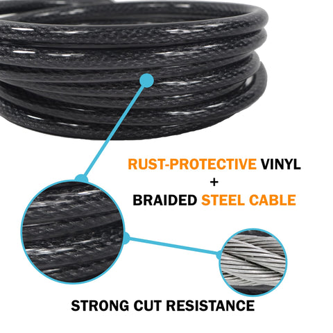 Lumintrail 30 ft option uncoiled illustrating extended locking reach