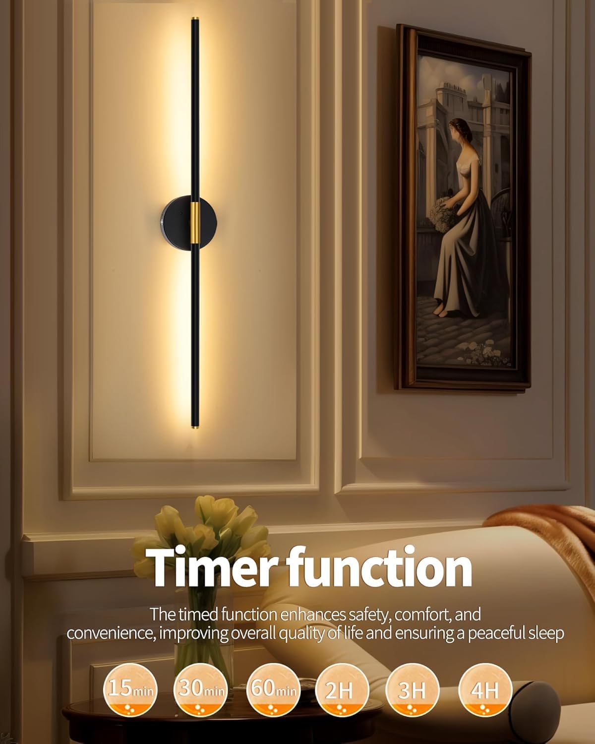 Lumiquesce battery sconce with USB-C port for simple recharging
