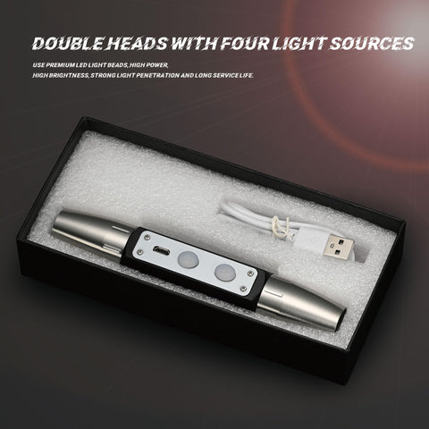 Lumirio Gemstones UV Flashlight built from 304 stainless steel and aluminum