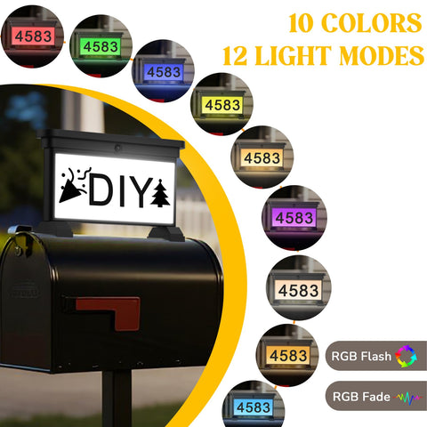 LumiZen address sign with nine color options and mixed modes for ambiance.