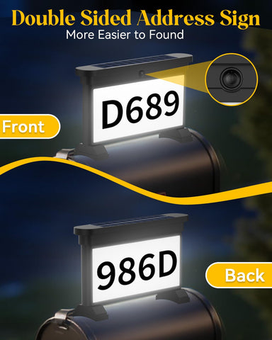LumiZen address sign with three color modes for customizable lighting.