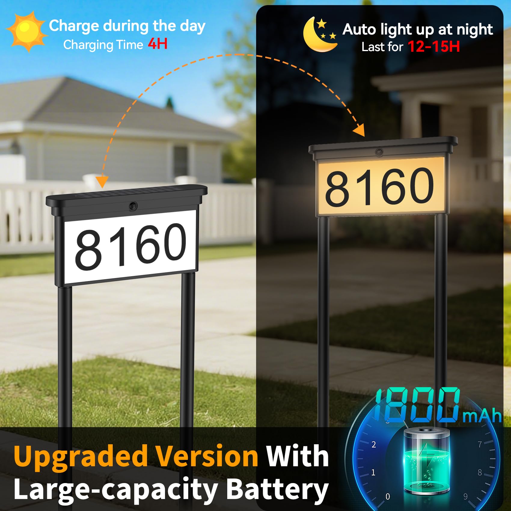 LumiZen included digit sets and DIY stickers enable customizable addresses.