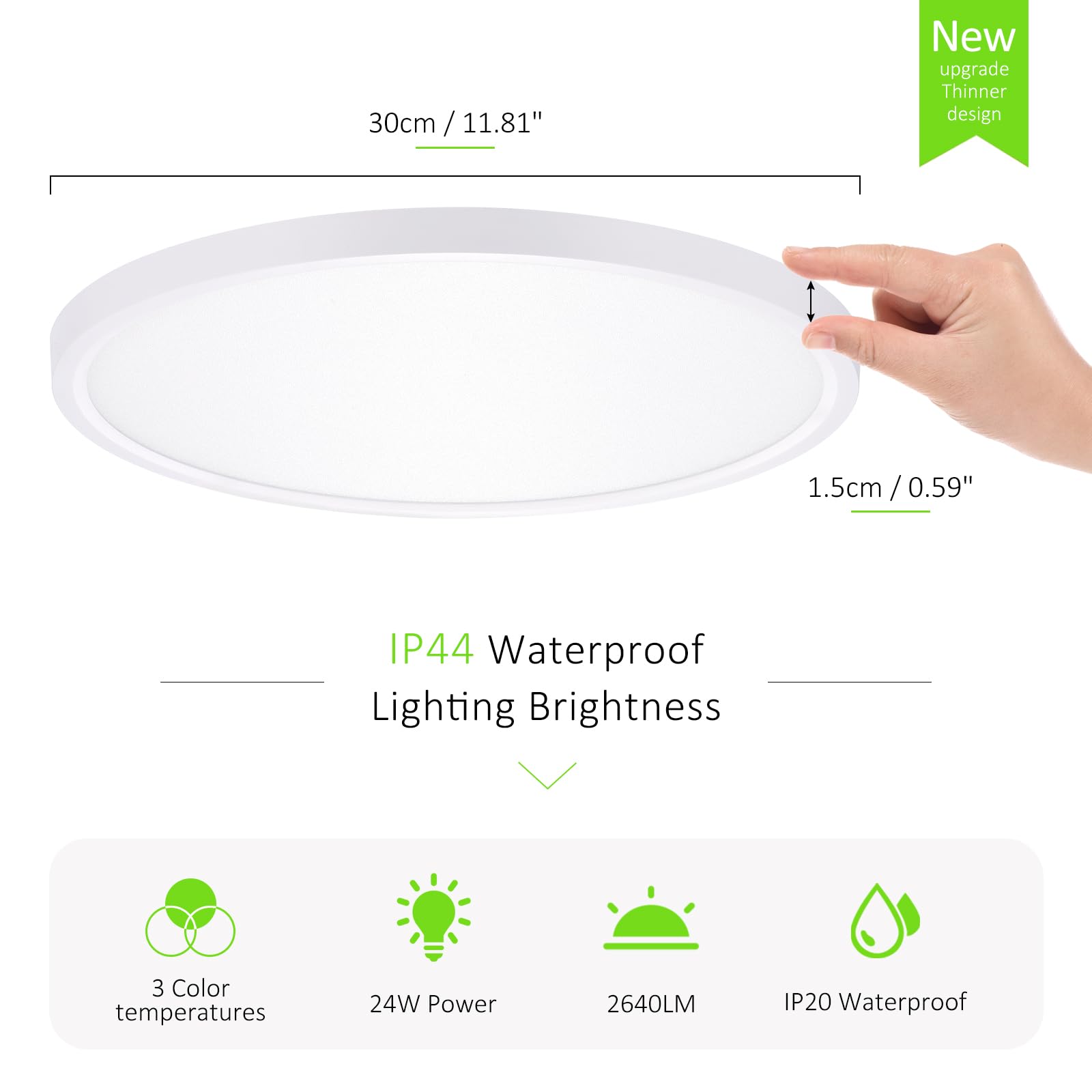 LUMLLSAJI three color temperatures switch for warm, natural, and bright modes