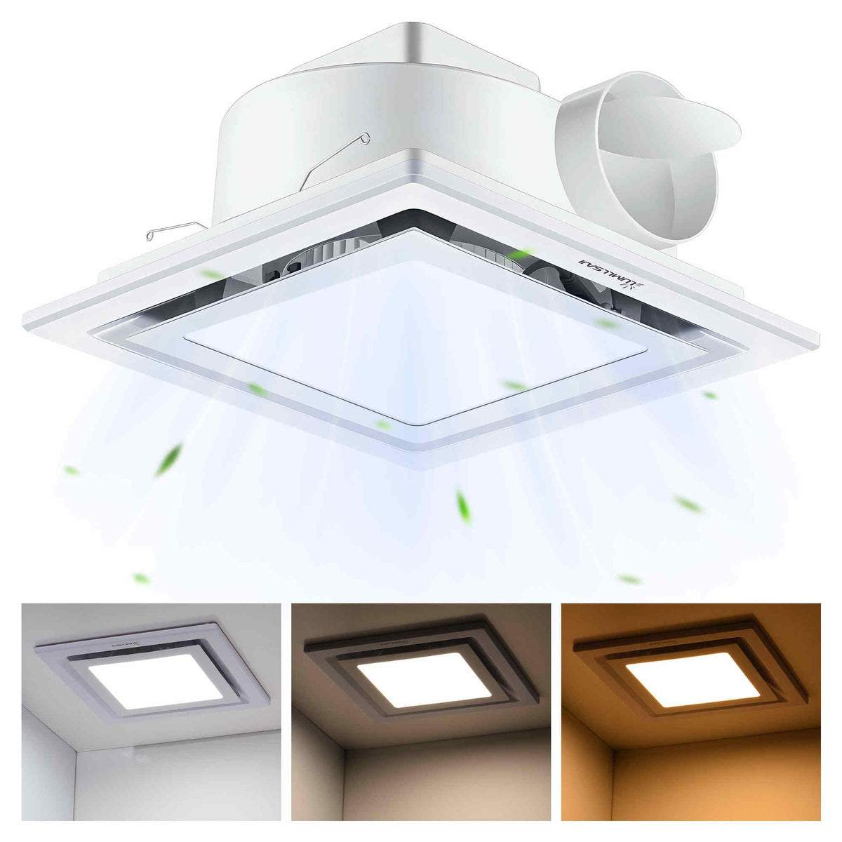 LUMLLSAJI bathroom exhaust fan with light in use for clear mirrors and fresh air