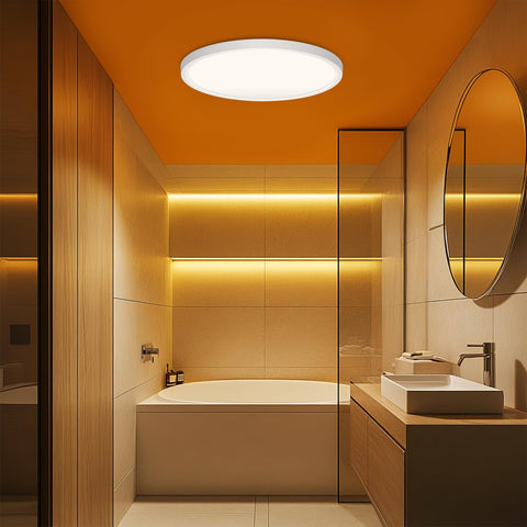 LUMLLSAJI easy-to-clean surface keeps ceilings bright with minimal effort.