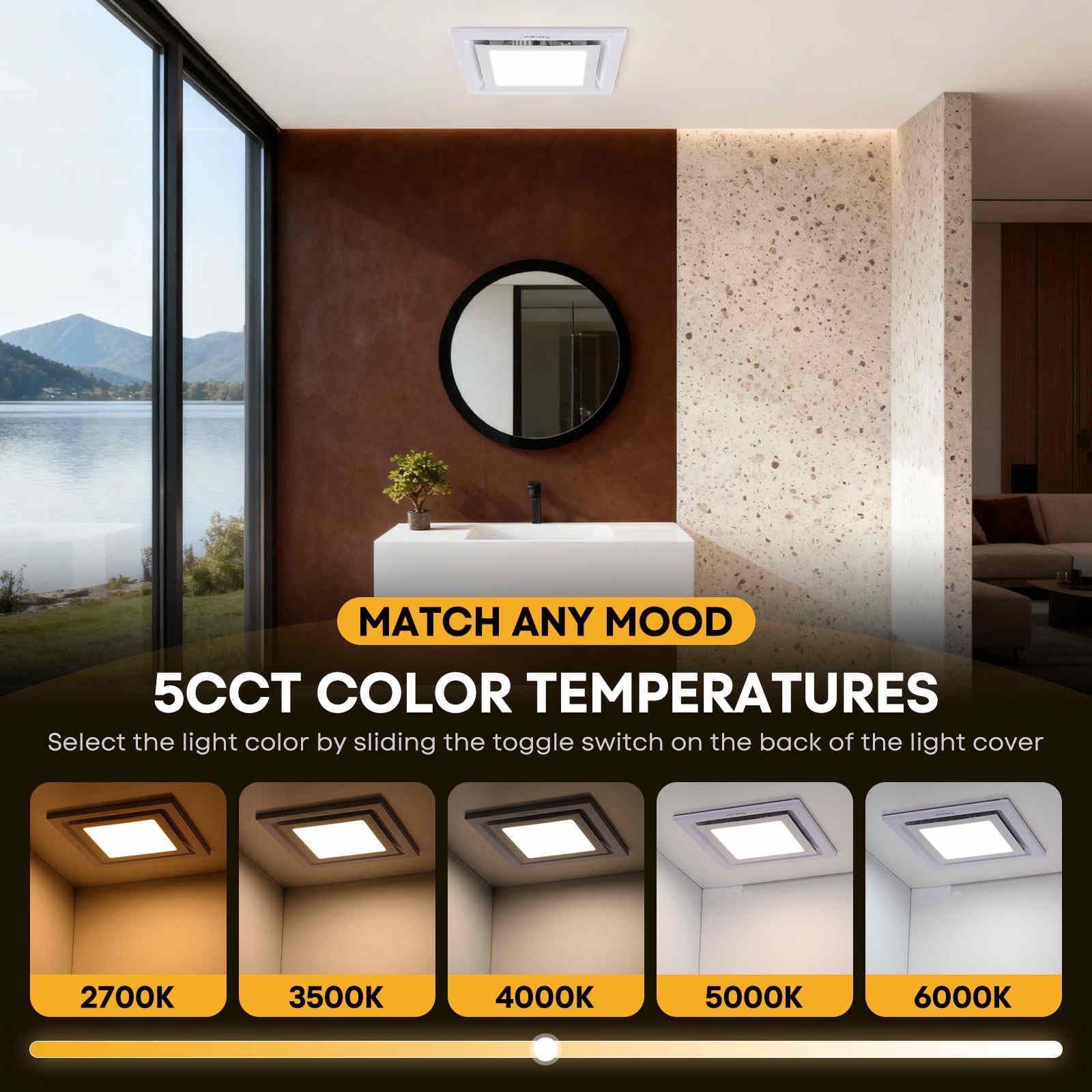 LUMLLSAJI LED light with 5 CCT and 1000 lumen output for versatile lighting