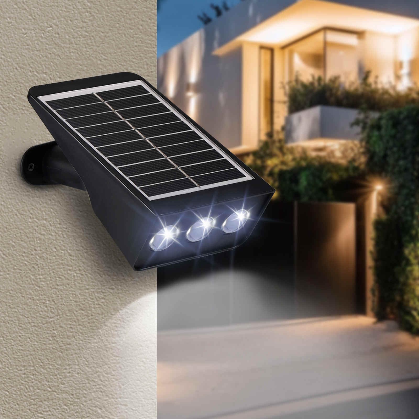 LUMLLSAJI Solar Spotlight night-ambience lighting highlights landscape features.