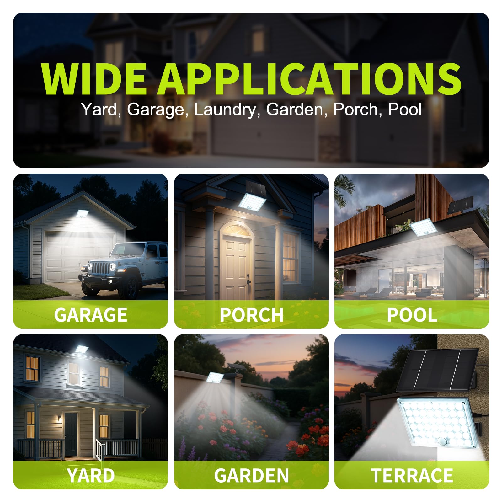 LUMLLSAJI weatherproof solar security light withstands rain for year-round use