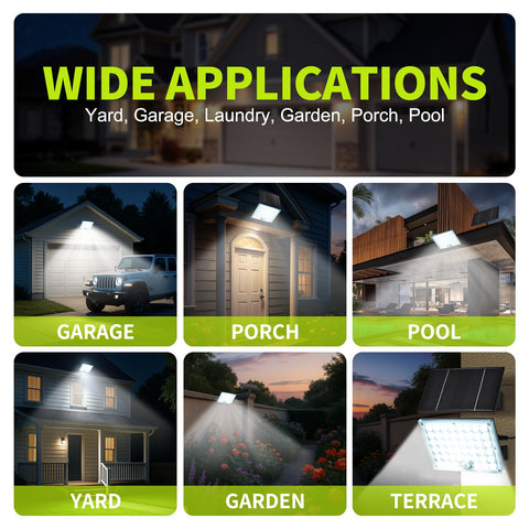 LUMLLSAJI weatherproof solar security light withstands rain for year-round use