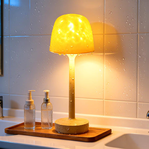 Lumoza waterproof shower lamp with ocean wave projection for spa-like showers.