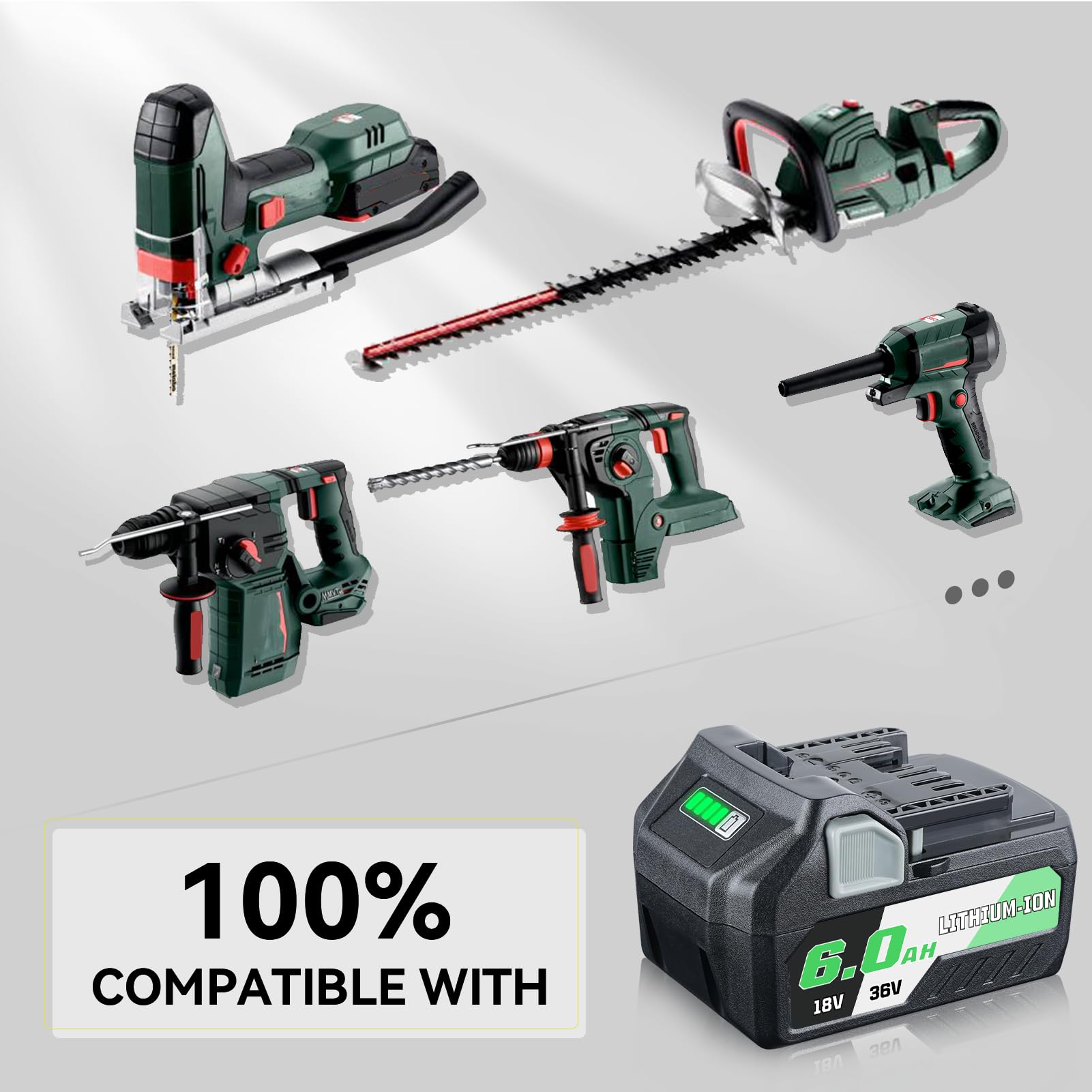LUMSING 6.0Ah battery pack in use for Metabo tools