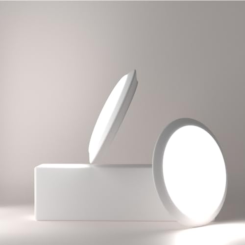 Lunabode LED dimmable disk light offers smooth brightness control with compatible dimmers.
