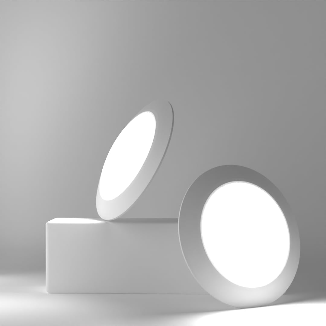 Lunabode LED energy-star certified disk light emphasizes efficiency in everyday spaces.