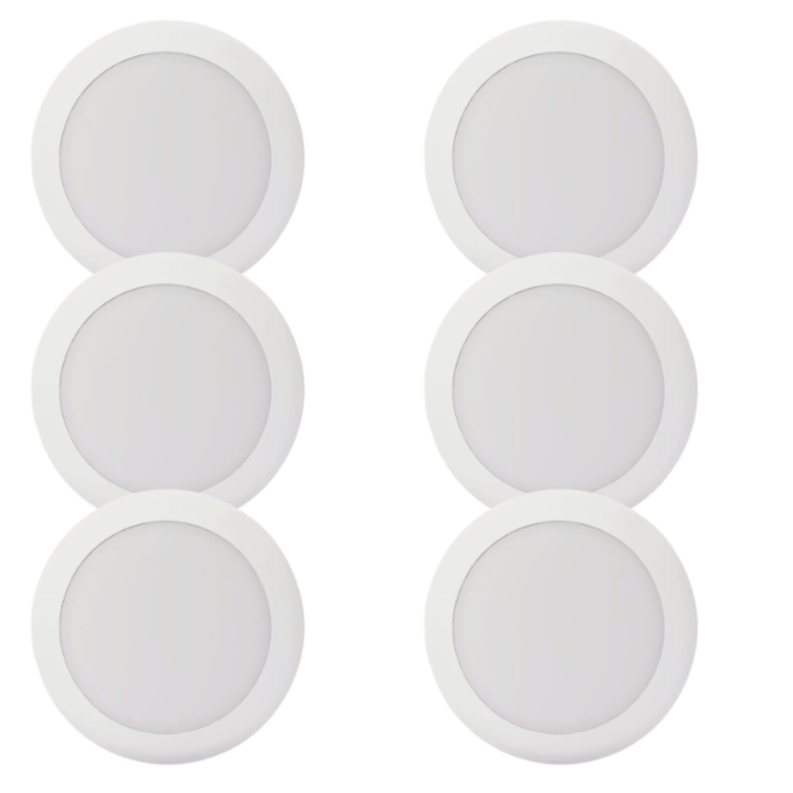 Lunabode LED round 7.5-inch disc light with natural white finish for bright ceiling illumination