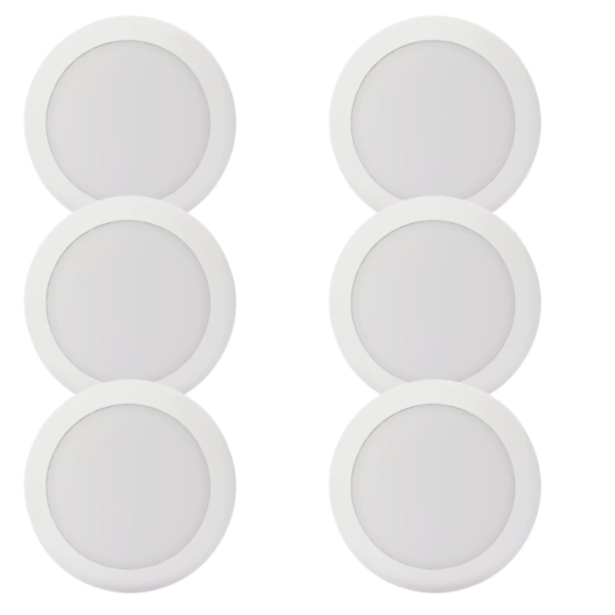 Lunabode LED round 7.5-inch disc light with natural white finish for bright ceiling illumination