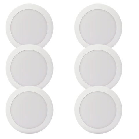 Lunabode LED round 7.5-inch disc light with natural white finish for bright ceiling illumination