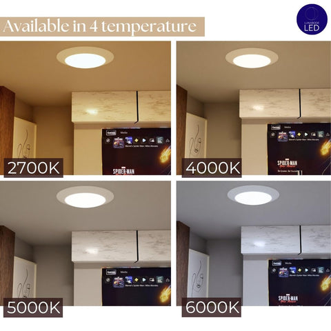 Lunabode LED wet location ceiling light suitable for bathrooms and covered spaces