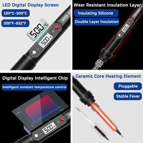Lunamor 16-in-1 kit with multiple tips and inserts for electronics projects