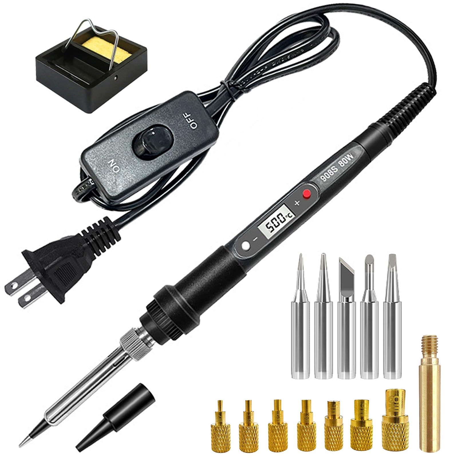 Lunamor 80W soldering iron with precision tip for delicate electronics tasks.