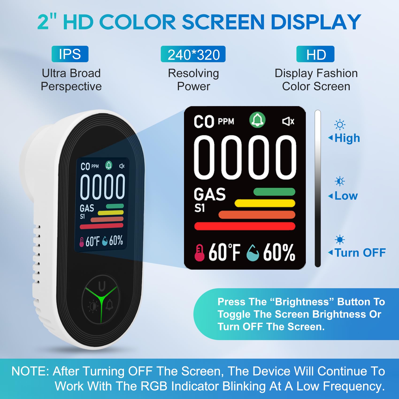 Lunarlipes screen can flip 180° for easy viewing in tight spaces