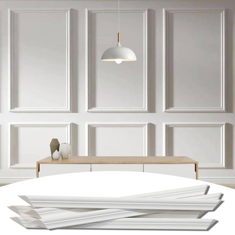 Lunghaa 6-frame wall molding kit: clean lines enhance walls and simplify installation.