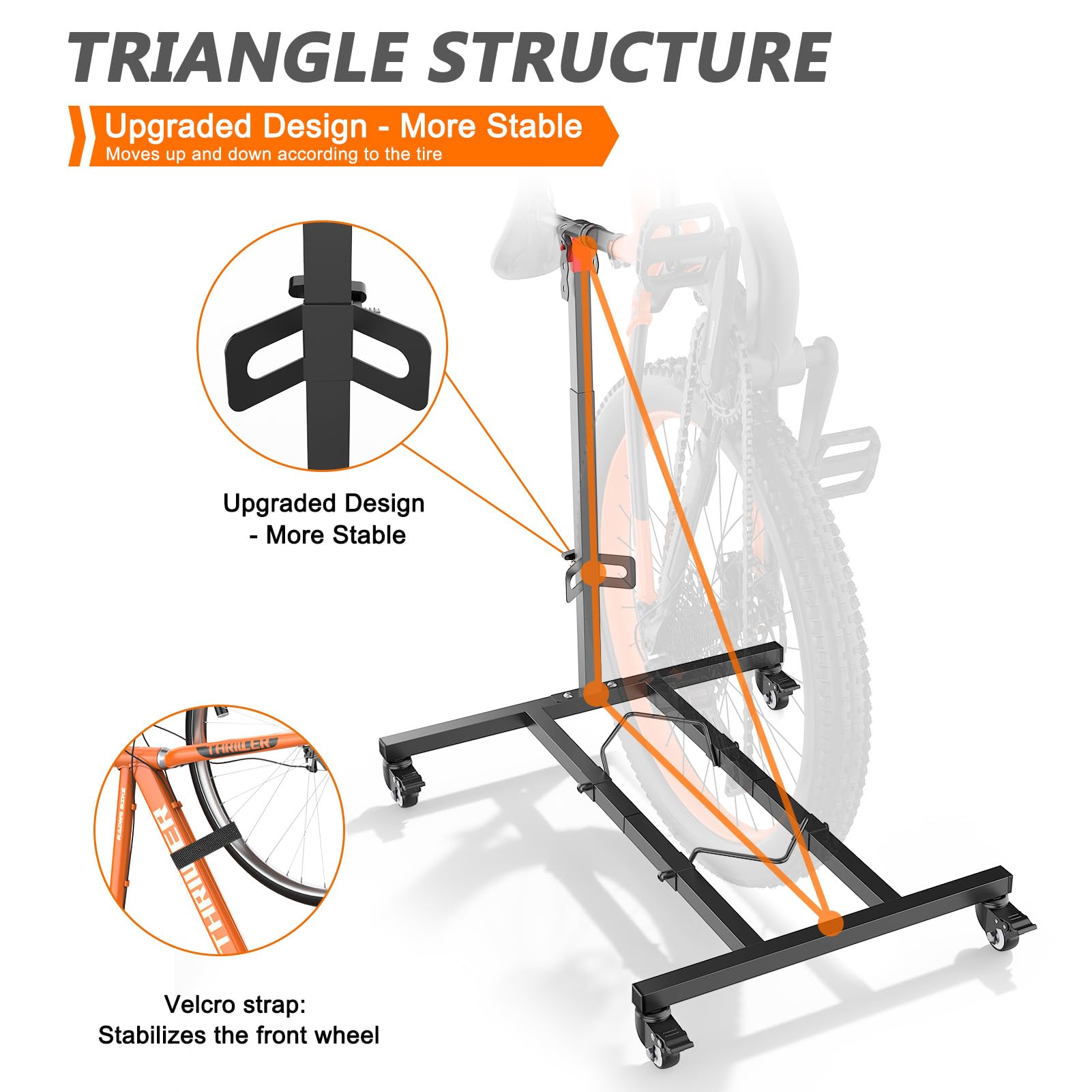 Lunis vertical bike stand no-drill design avoids wall damage