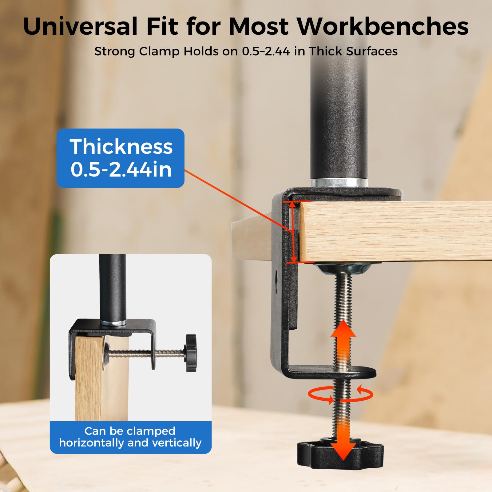LUNYEE desk-cnc-dust-collection-system keeps hoses tidy and routed