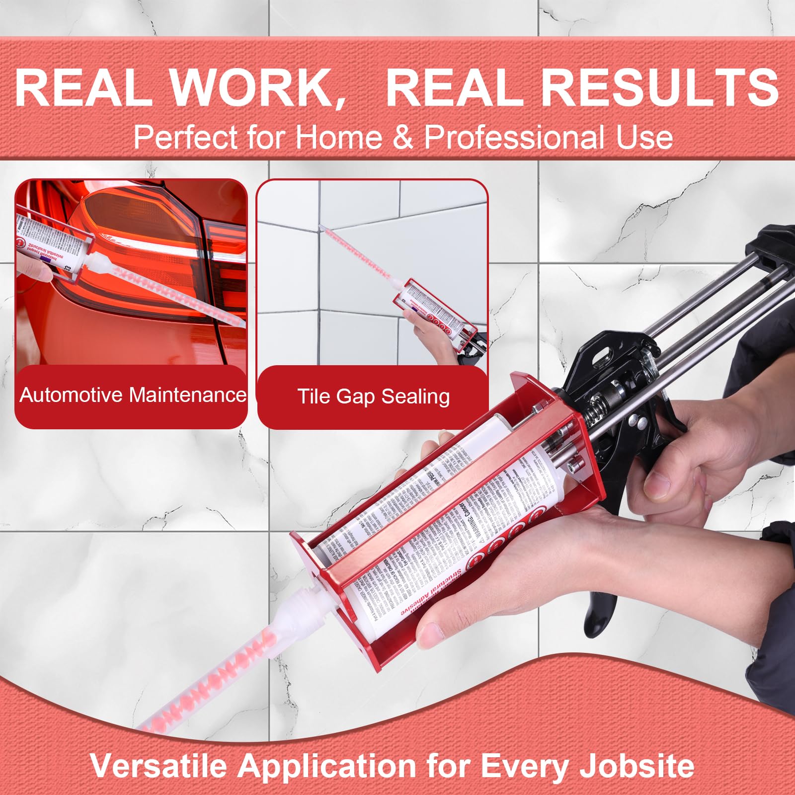 LUORIN epoxy gun dual-component 200ml cartridge-loading simplifies setup.