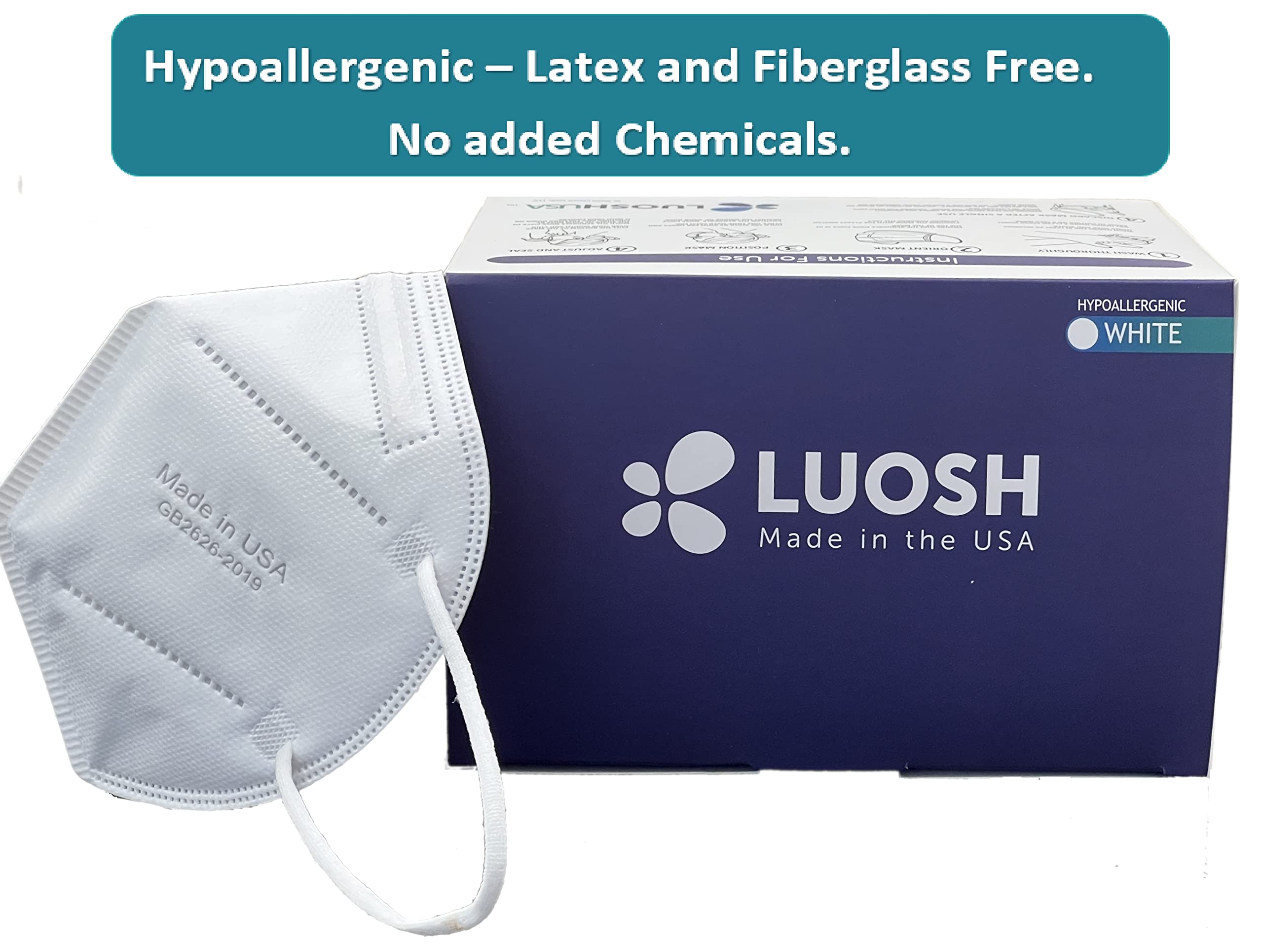 Luosh hypoallergenic mask design suitable for sensitive skin
