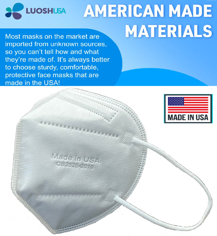 Luosh mask shows waterproof outer layers for moisture resistance