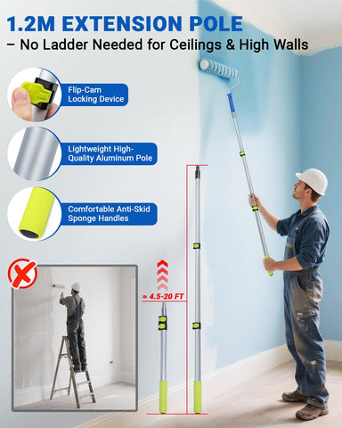 Lupar roller covers for drywall and textured walls deliver streak-free results